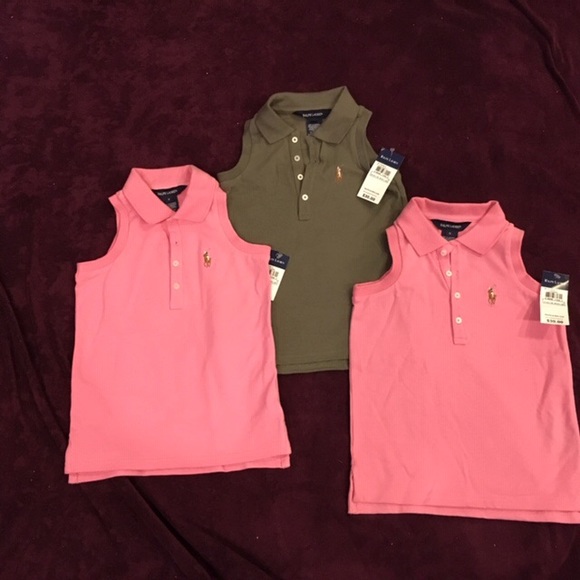 Ralph Lauren Other - 🏇 NWT Ralph Lauren Girls Size 5 Pink Sleeveless Polo Shirt 💖